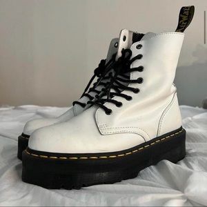 White Jadon Platform Doc Marten Boots